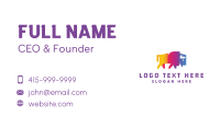 Gradient Wild Bison Business Card Image Preview