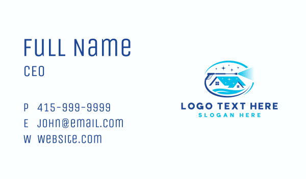 Pressure Wash Shine Roof Business Card Design Image Preview
