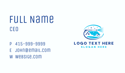 Pressure Wash Shine Roof Business Card Image Preview