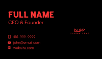 Red Blood Wordmark Business Card Image Preview