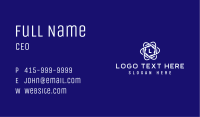 White Atom Orbit Letter Business Card Image Preview