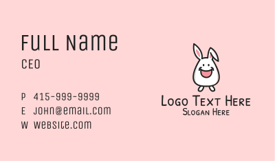 Happy Bunny Rabbit Kid Business Card Image Preview