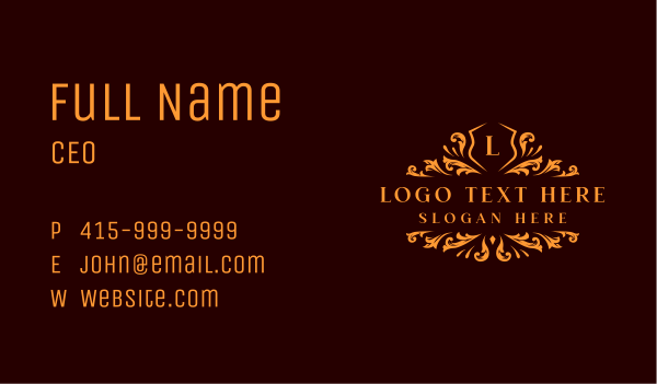 Luxury Ornament Boutique Business Card Design Image Preview