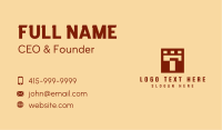 Brown Turret Letter T Business Card Design