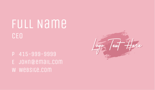 Beauty Cosmetics Wordmark Business Card Design Image Preview