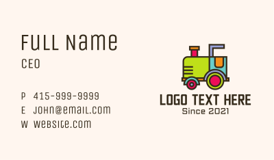 Colorful Toy Train Business Card Image Preview