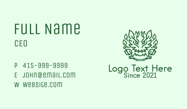 Dragon Plant Herb Business Card Design Image Preview