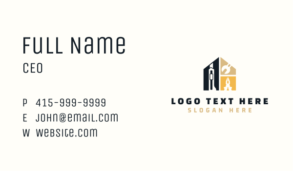 Construction Tools House Business Card Design Image Preview