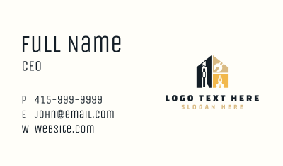 Construction Tools House Business Card Image Preview