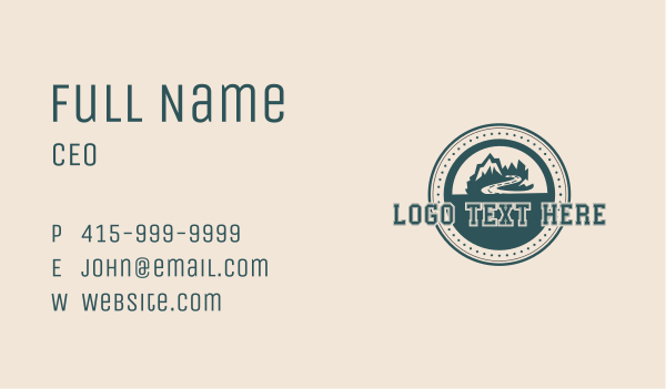 Mountain Road Badge Business Card Design Image Preview
