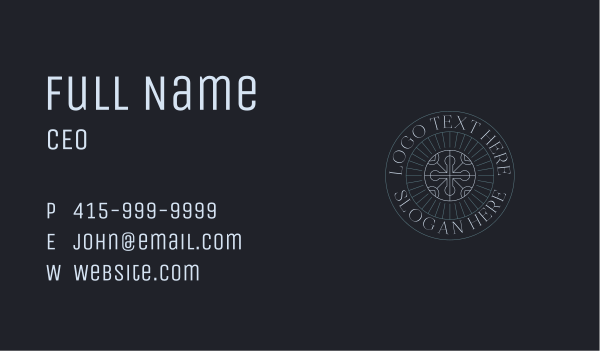 Pastor Church Cross Business Card Design Image Preview