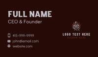 Fire Strong Man Business Card Preview