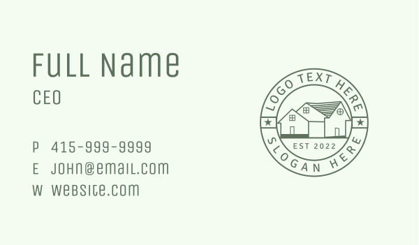 House Realty Emblem Business Card Design Image Preview