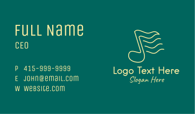 Yellow Music Note  Business Card Image Preview
