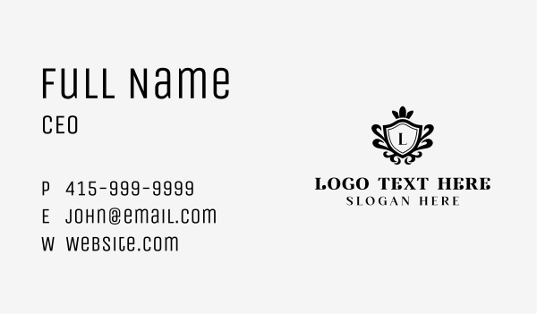 Academy Royal Shield Business Card Design Image Preview