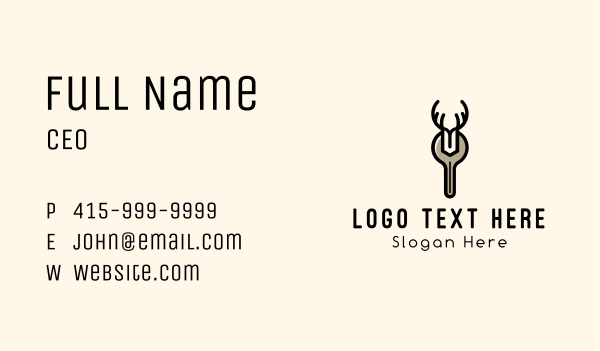 Wrench Hardware Antler Business Card Design Image Preview