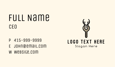 Wrench Hardware Antler Business Card