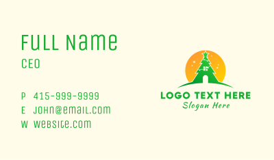 Sun Pine Tree House Business Card Image Preview