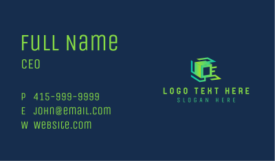 Tech Programming Cube  Business Card Image Preview