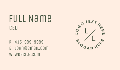 Generic Accounting Lettermark Business Card Image Preview