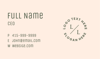 Generic Accounting Lettermark Business Card Image Preview