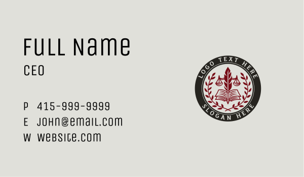 Legal Notary Attorney Business Card Design Image Preview