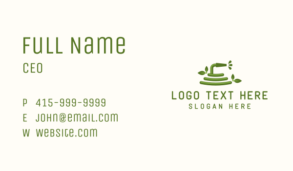 Landscaping Garden Water Hose Business Card Design Image Preview