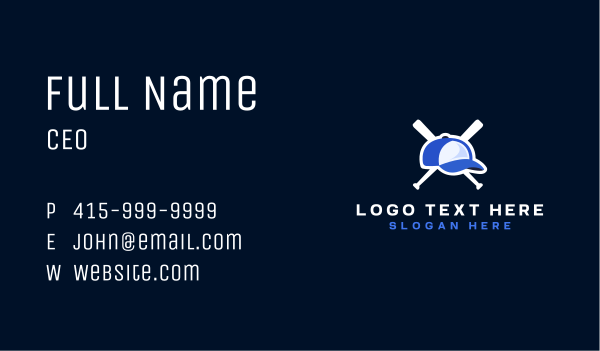 Baseball Cap Clothing Business Card Design Image Preview