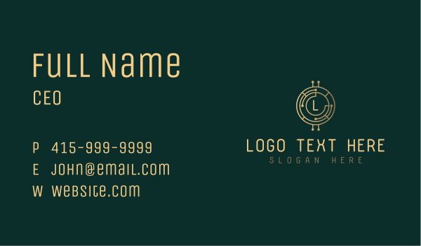 Cryptography Tech Bitcoin Business Card Design Image Preview