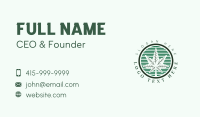 Cannabis Leaf Badge Business Card Preview