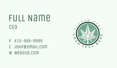 Cannabis Leaf Badge Business Card Image Preview
