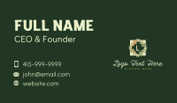 Vine Pattern Frame Lettermark Business Card Preview