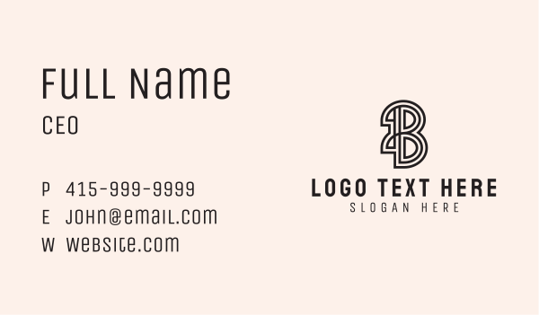 Letter B Boutique Business Card Design Image Preview
