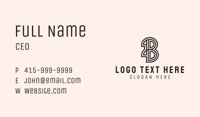 Letter B Boutique Business Card Image Preview