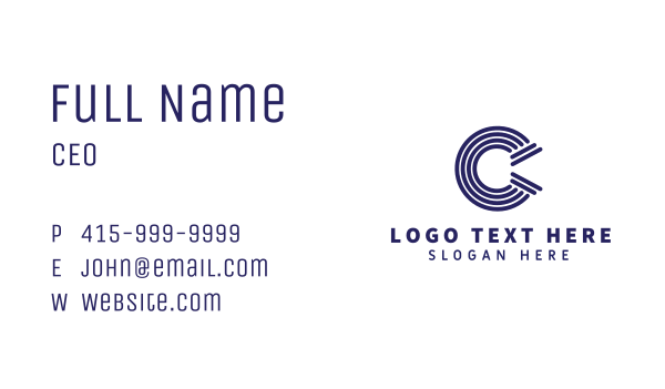 Blue Pattern C Business Card Design Image Preview