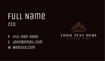 Floating Candle Leaf Business Card Image Preview