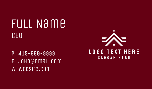 White House Roofing Business Card Design Image Preview
