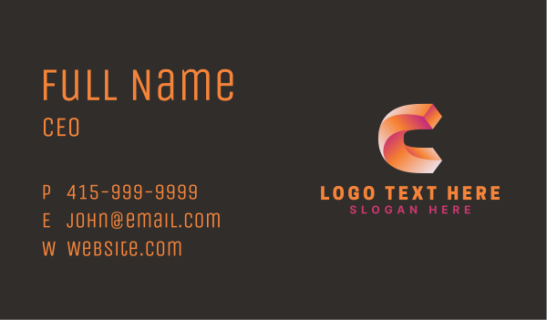 Creative Company Letter C Business Card Design Image Preview