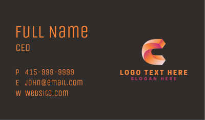 Creative Company Letter C Business Card Image Preview