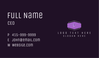 Purple H Badge Business Card Image Preview
