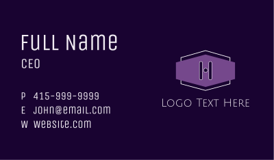 Purple H Badge Business Card