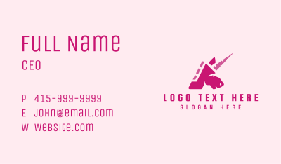Gaming Unicorn Mascot Business Card Image Preview