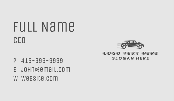 Fast Racing Car Business Card Design Image Preview
