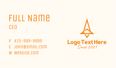 Orange Spacecraft  Business Card