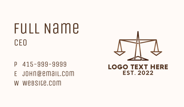 Geometric Triangle Justice Scale Business Card Design Image Preview