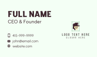 Pixelated Skull Cap Business Card Image Preview