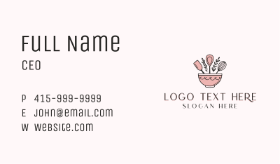 Pastry Bowl Baking Business Card Image Preview