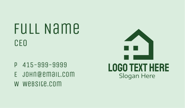 Green Housing Realty  Business Card Design Image Preview