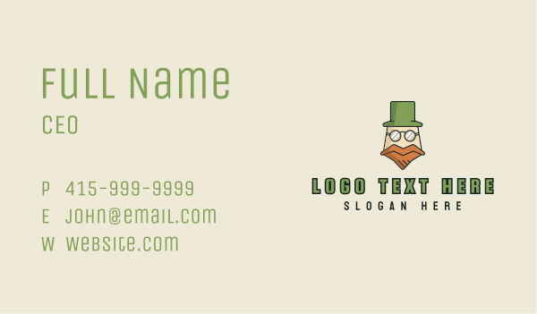 Old Leprechaun Mascot Business Card Design Image Preview