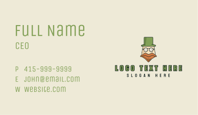 Old Leprechaun Mascot Business Card Image Preview